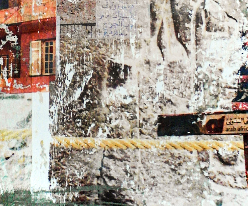 artwork mixed media collage egypt ancient art streetlife wall relief architecture image section