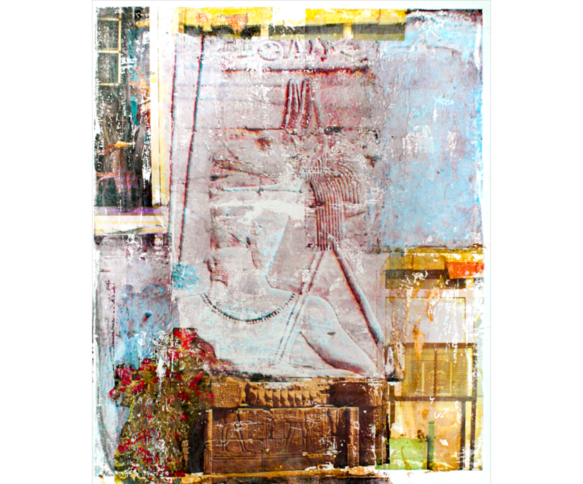 artwork mixed media collage egypt ancient art edfu wall relief architecture gallery image